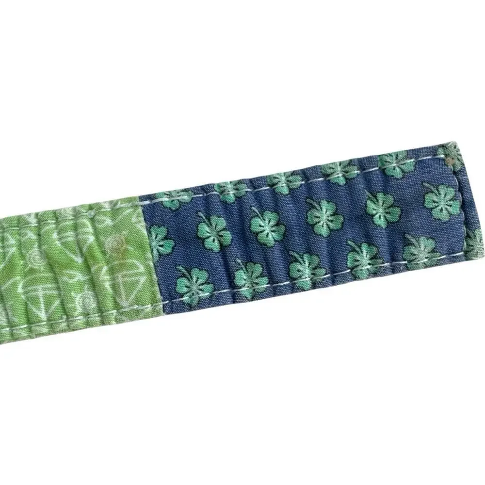 Vineyard Vines Pink Blue Green Derby Patchwork D-Ring Belt Small Unisex Kids S